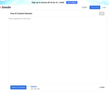 Smodin AI Content Detector
