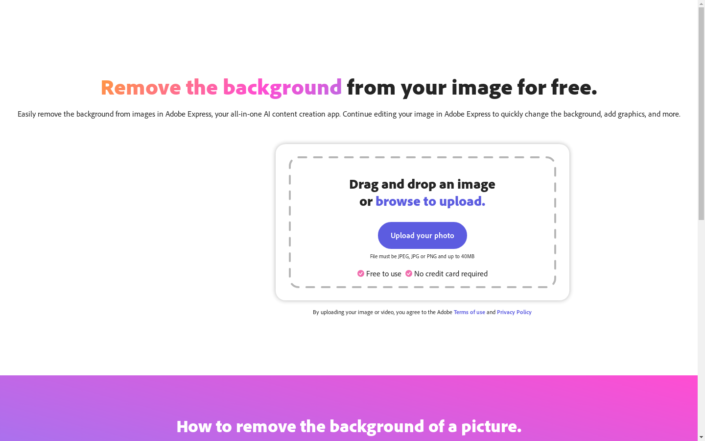 Adobe Image Background Remover