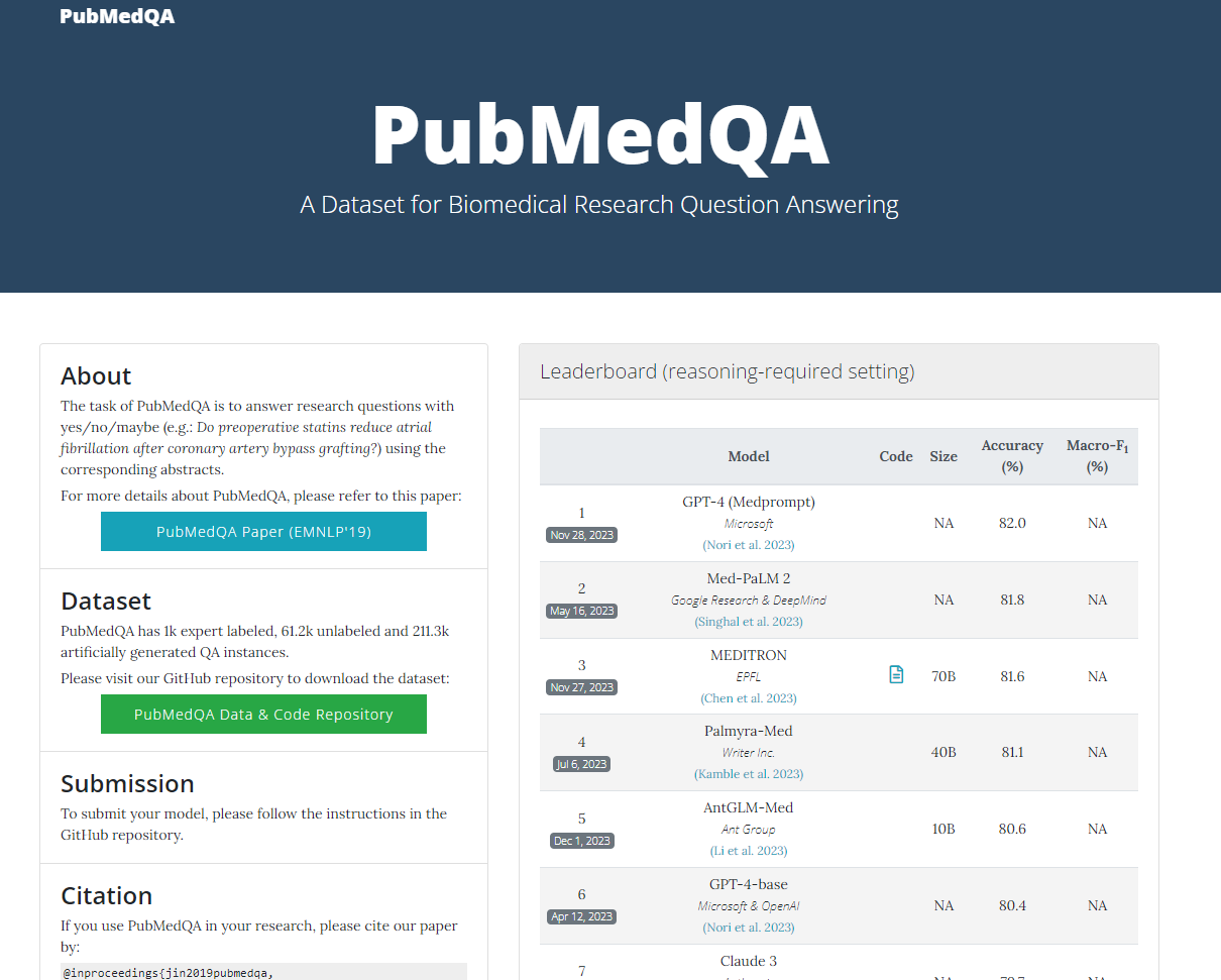 PubMedQA